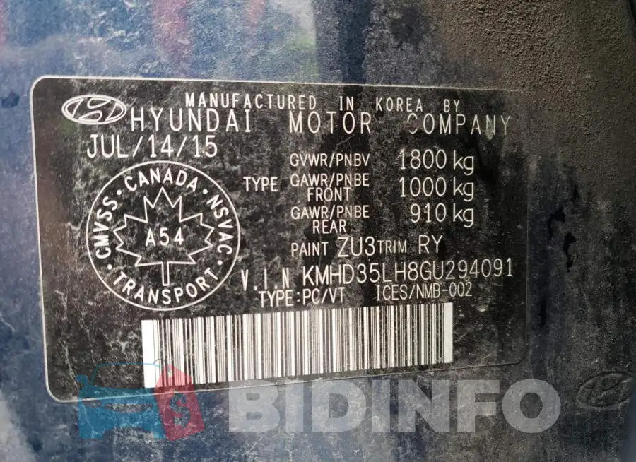 KMHD35LH8GU294091 Photo# 12