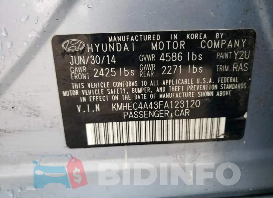 KMHEC4A43FA123120 Photo# 12