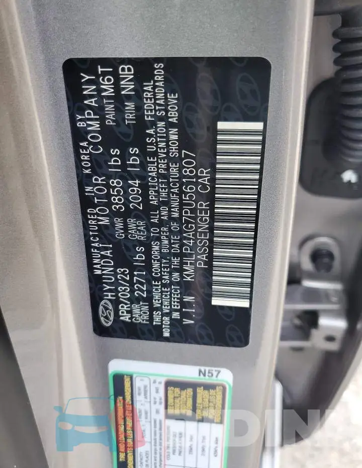 KMHLP4AG7PU561807 Photo# 12