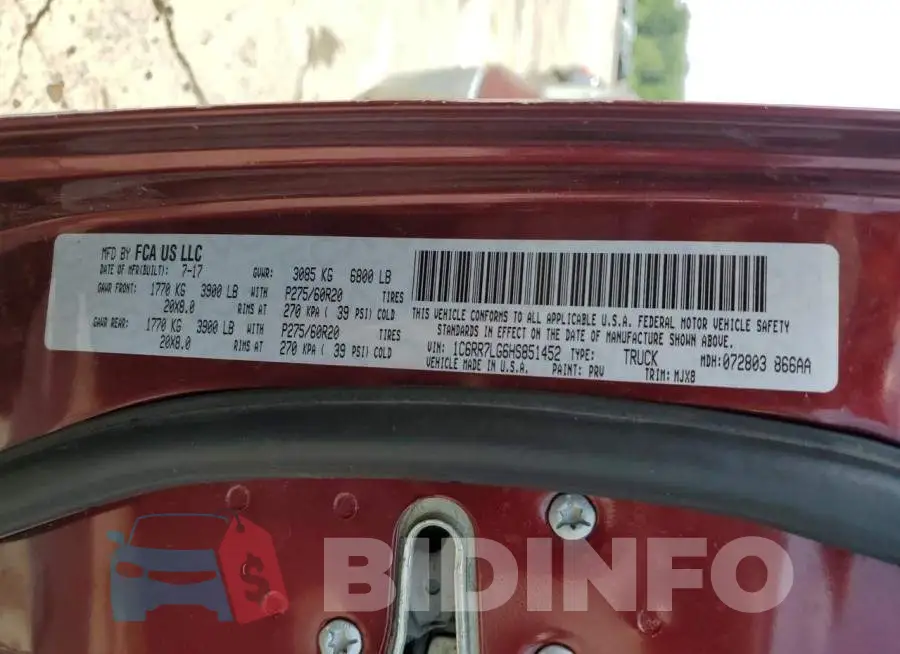 1C6RR7LG6HS851452 Photo# 13