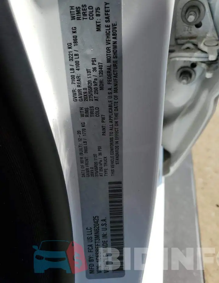 1C6SRFFT3MN620425 Photo# 12