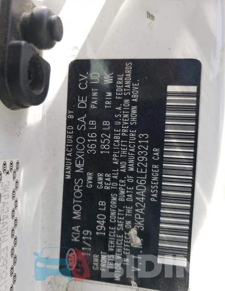 3KPA24AD6LE293213 Photo# 13