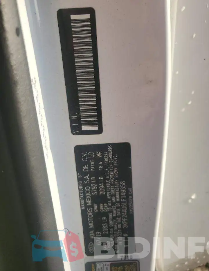 3KPF24AD6LE149358 Photo# 12
