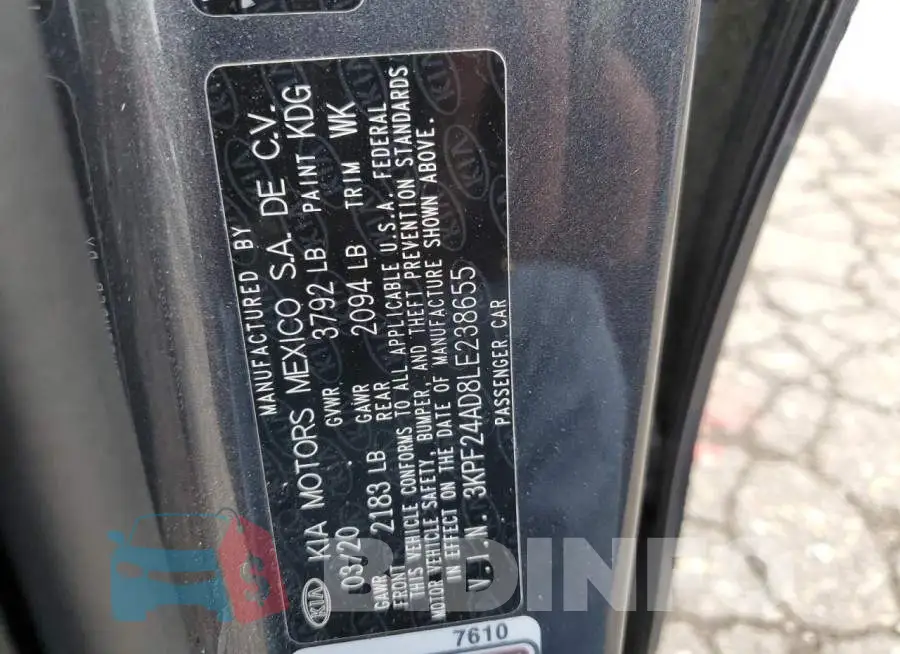 3KPF24AD8LE238655 Photo# 12