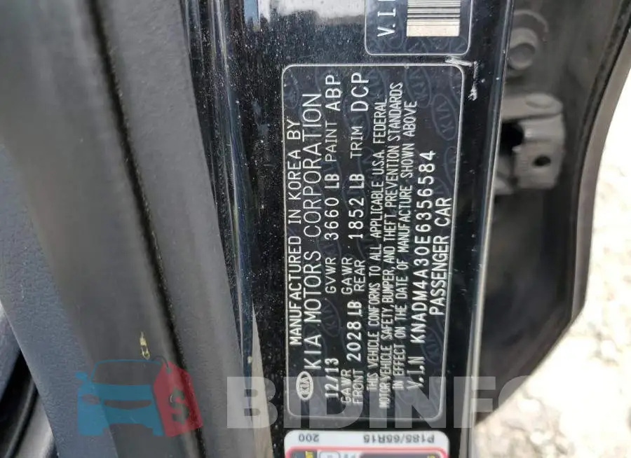 KNADM4A30E6356584 Photo# 12