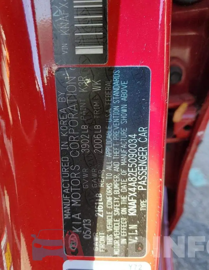 KNAFX4A82E5090034 Photo# 12