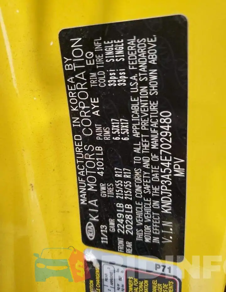 KNDJP3A54E7029480 Photo# 12