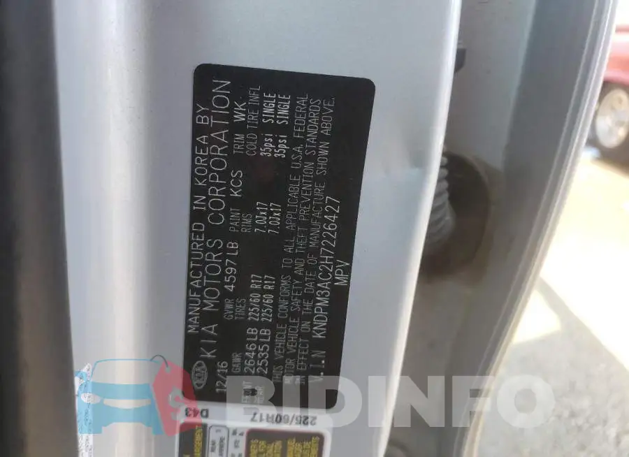 KNDPM3AC2H7226427 Photo# 13