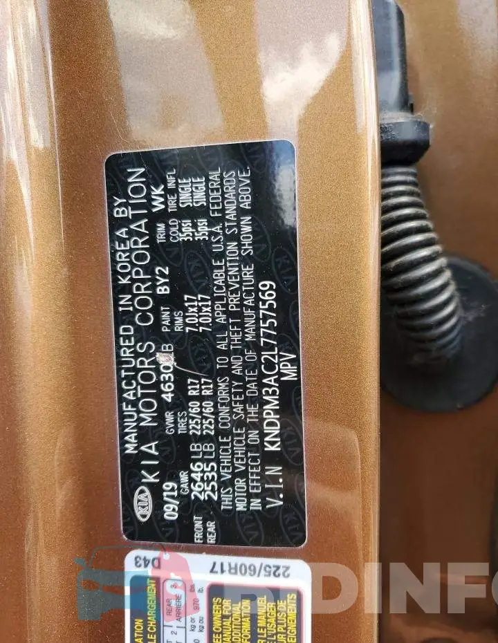 KNDPM3AC2L7757569 Photo# 13
