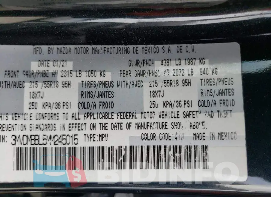 3MVDMBBL5MM245015 Photo# 12
