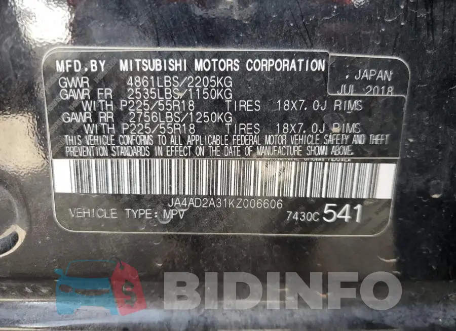 JA4AD2A31KZ006606 Photo# 13