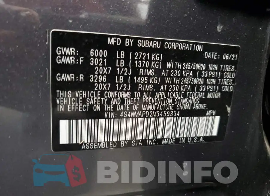 4S4WMAPD2M3459334 Photo# 13