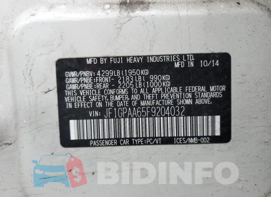 JF1GPAA65F9204032 Photo# 13