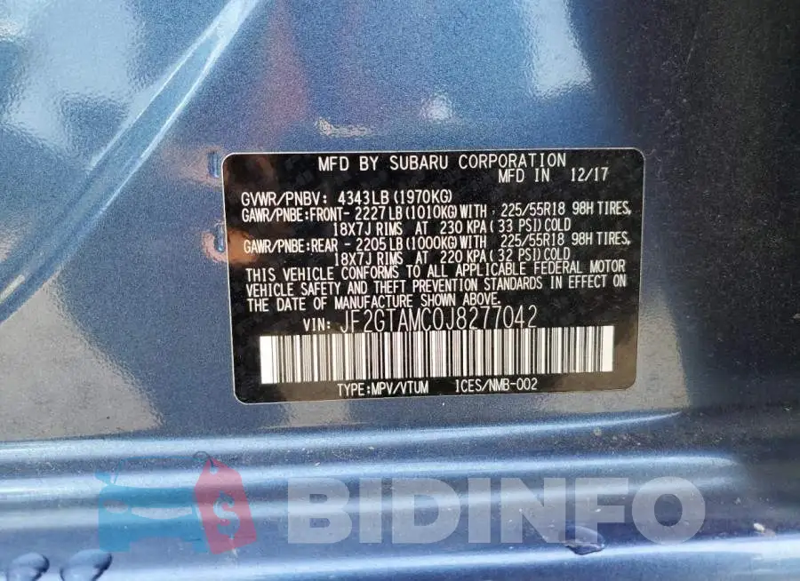 JF2GTAMC0J8277042 Photo# 12