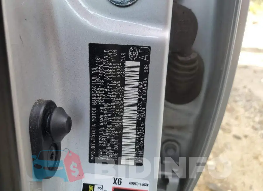 2T1BURHE2GC627199 Photo# 12