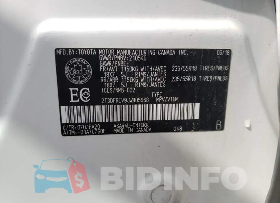 2T3DFREV9JW805968 Photo# 13
