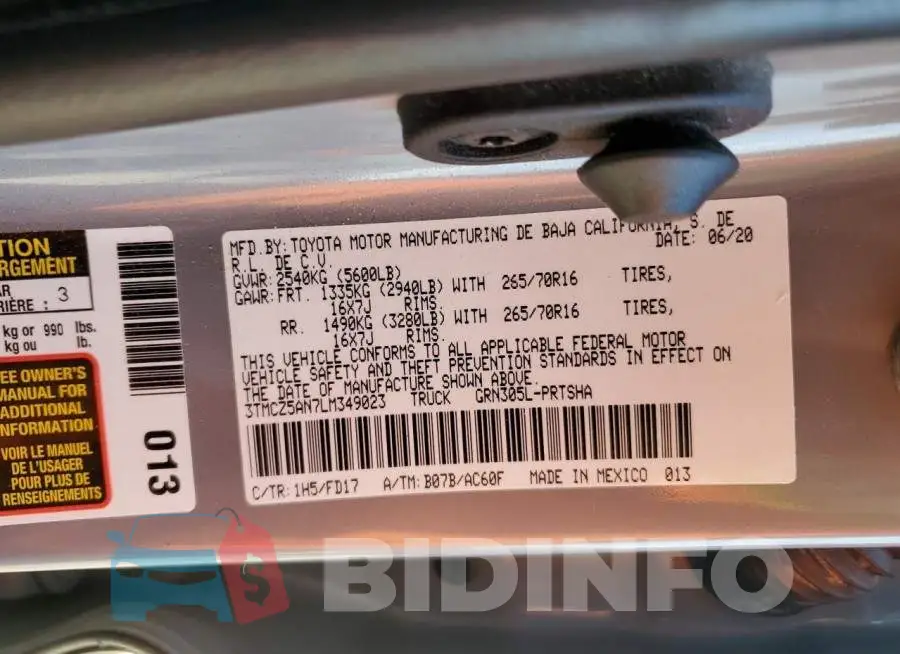 3TMCZ5AN7LM349023 Photo# 12