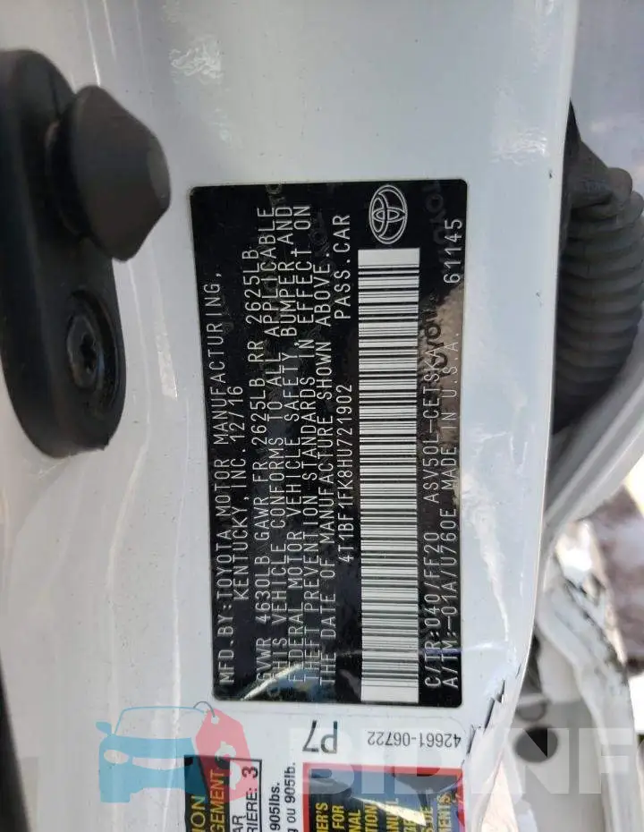 4T1BF1FK8HU721902 Photo# 12