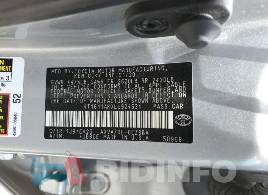 4T1G11AKXLU924634 Photo# 12
