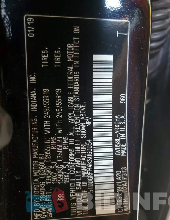 5TDDGRFH4KS060054 Photo# 13
