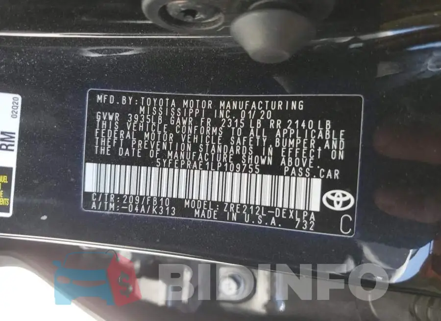 5YFEPRAE1LP109755 Photo# 12
