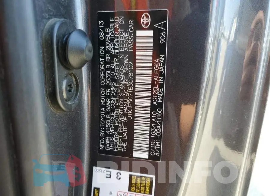 JTKJF5C71E3078102 Photo# 12