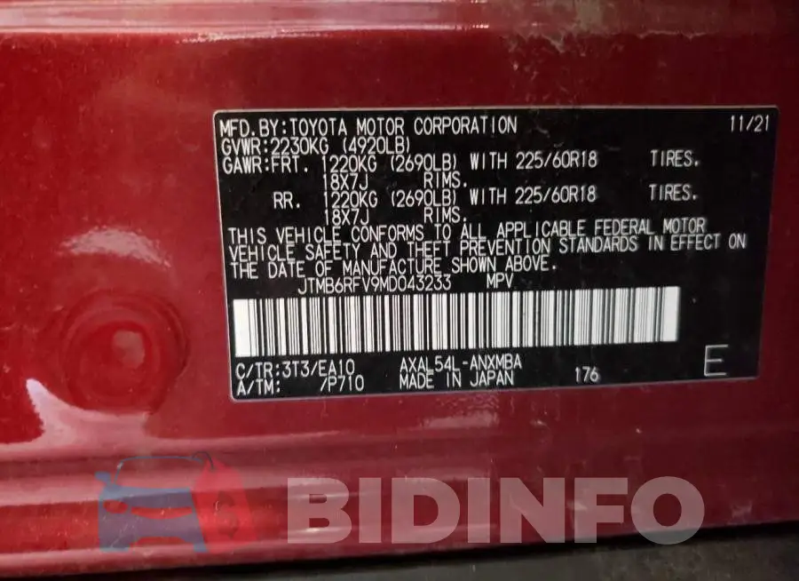 JTMB6RFV9MD043233 Photo# 13