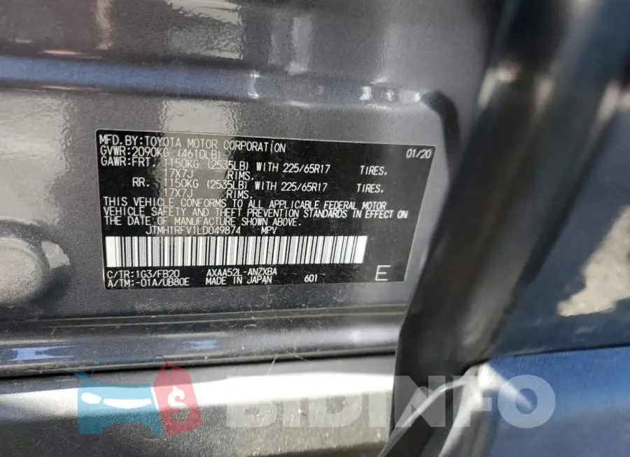 JTMH1RFV1LD049874 Photo# 14