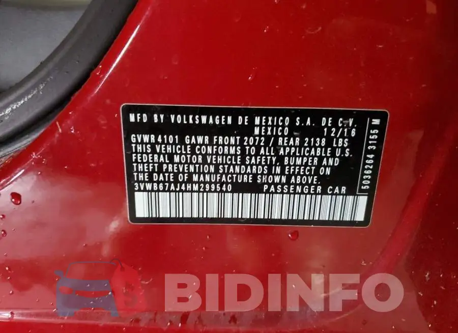 3VWB67AJ4HM299540 Photo# 13