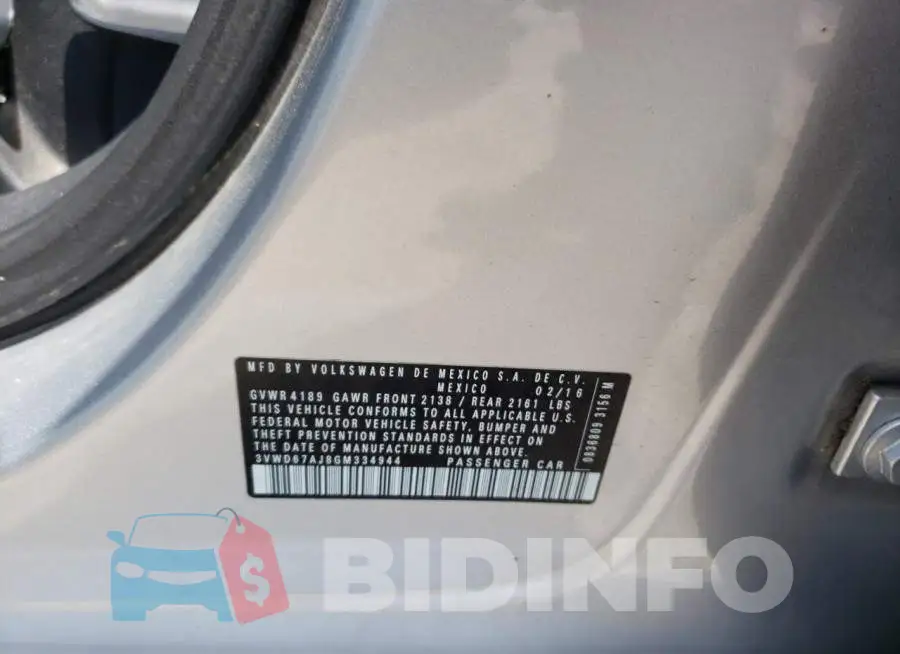3VWD67AJ8GM334944 Photo# 12