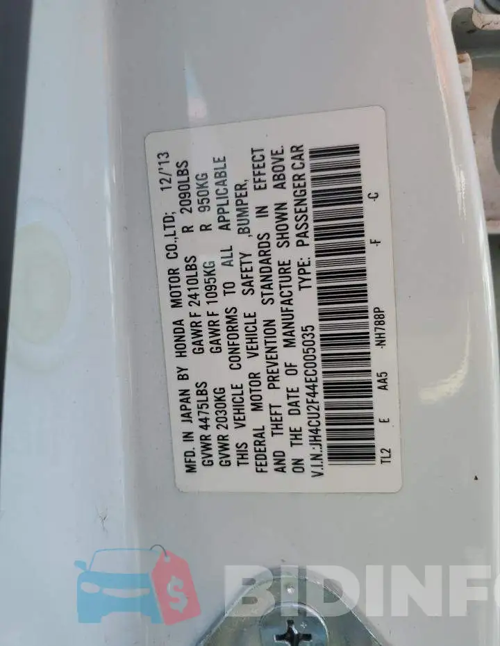 JH4CU2F44EC005035 Photo# 12