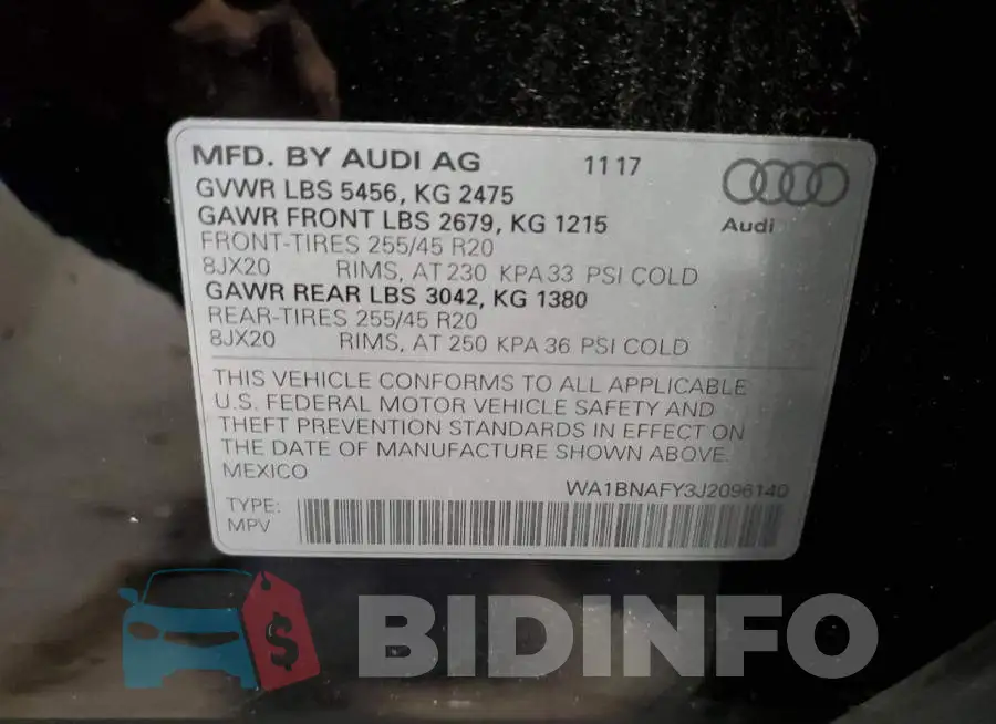 WA1BNAFY3J2096140 Photo# 12