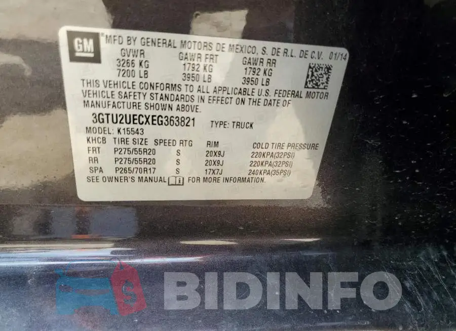 3GTU2UECXEG363821 Photo# 12