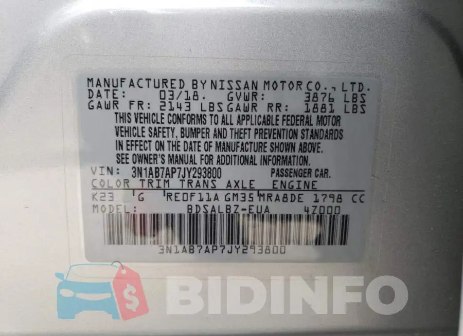 3N1AB7AP7JY293800 Photo# 12