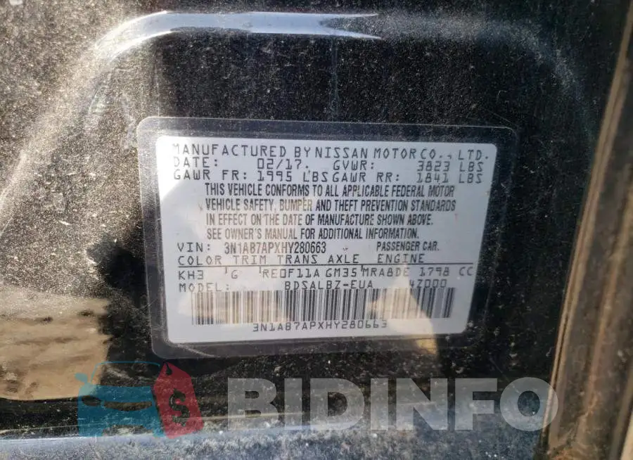 3N1AB7APXHY280663 Photo# 12