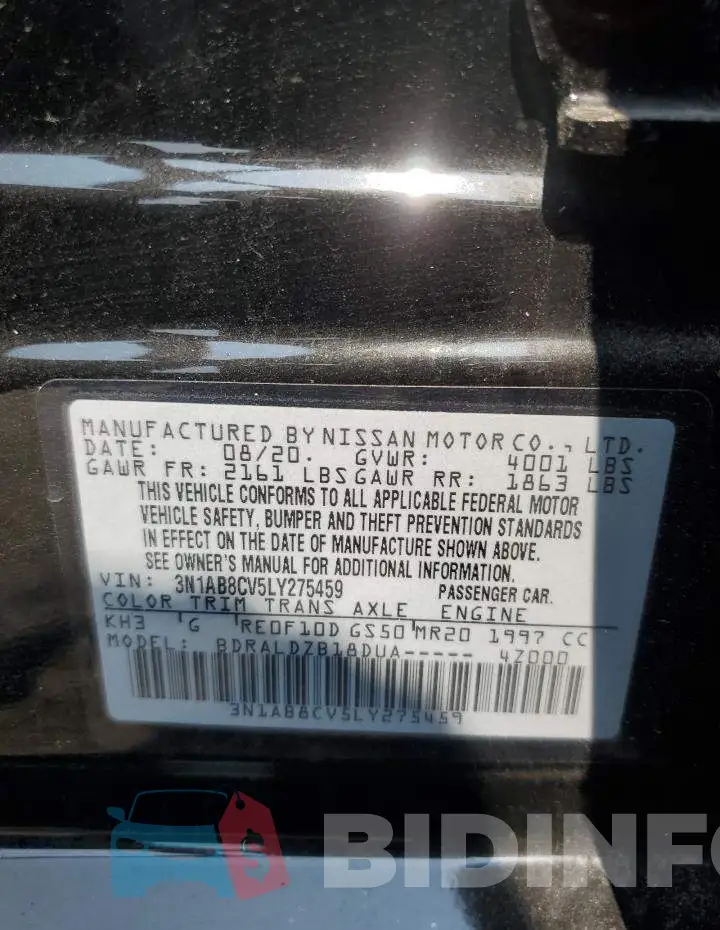 3N1AB8CV5LY275459 Photo# 12