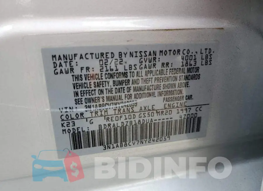 3N1AB8CV7NY242059 Photo# 12