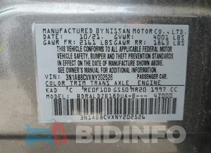 3N1AB8CVXNY202526 Photo# 13
