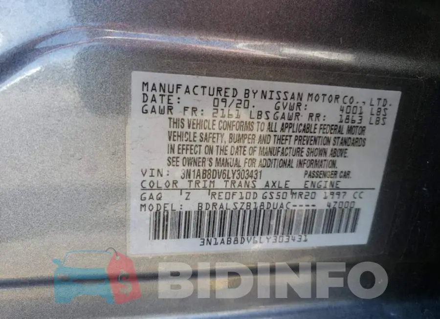 3N1AB8DV6LY303431 Photo# 12