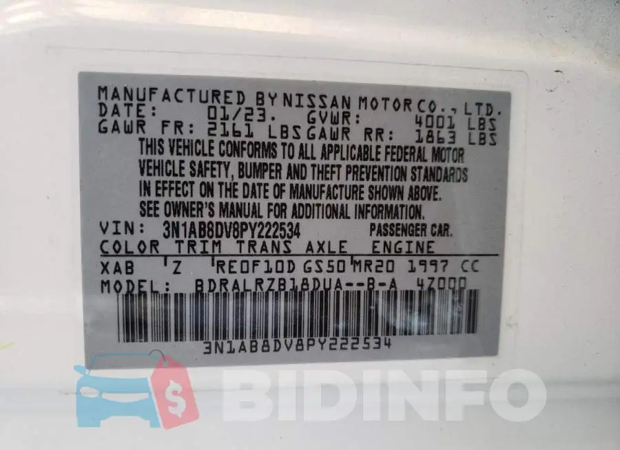 3N1AB8DV8PY222534 Photo# 13