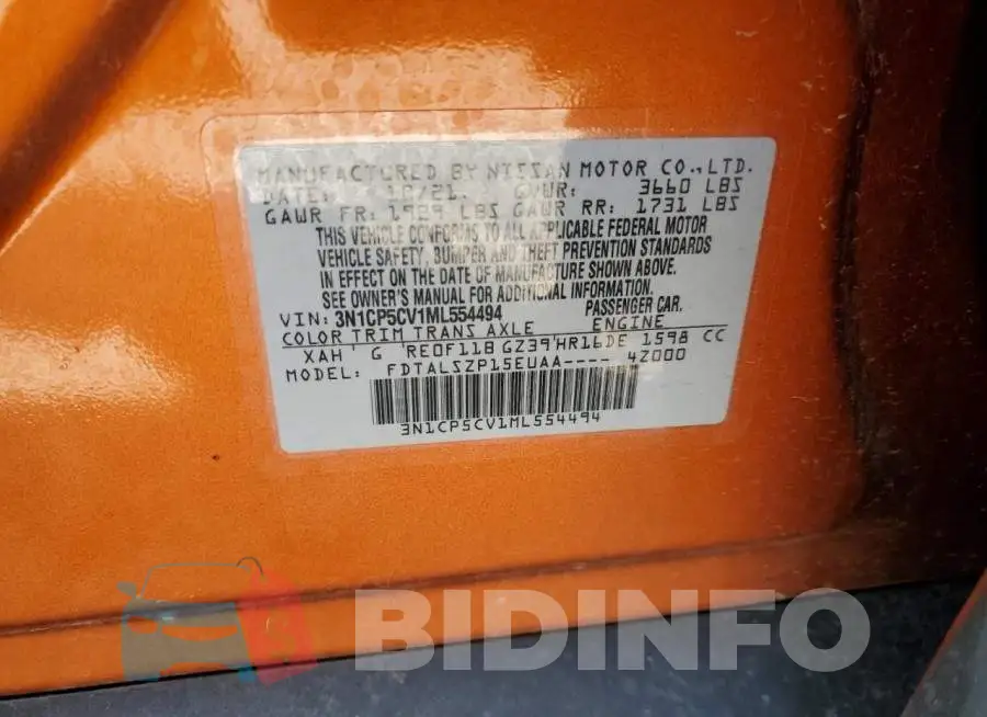 3N1CP5CV1ML554494 Photo# 12