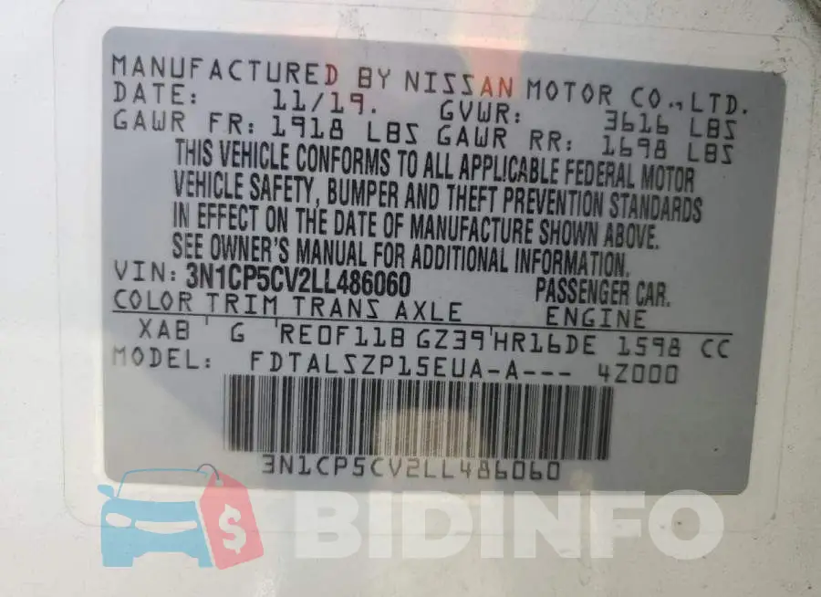 3N1CP5CV2LL486060 Photo# 14