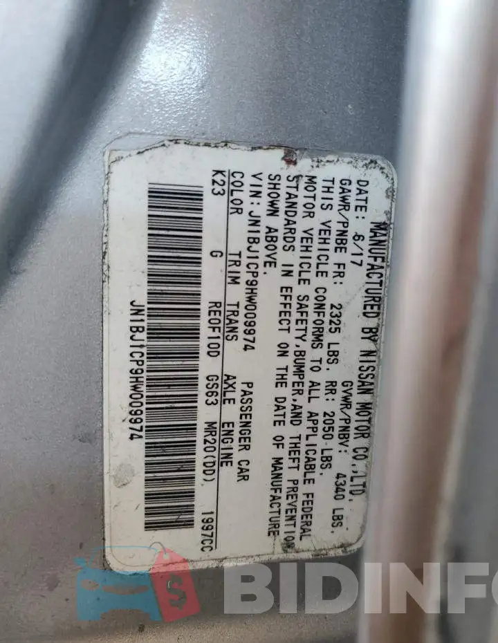 JN1BJ1CP9HW009974 Photo# 12