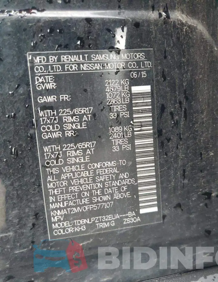KNMAT2MV0FP577107 Photo# 13