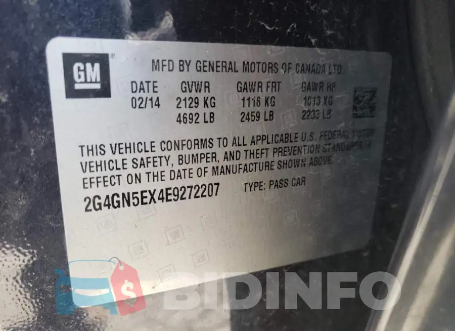 2G4GN5EX4E9272207 Photo# 12