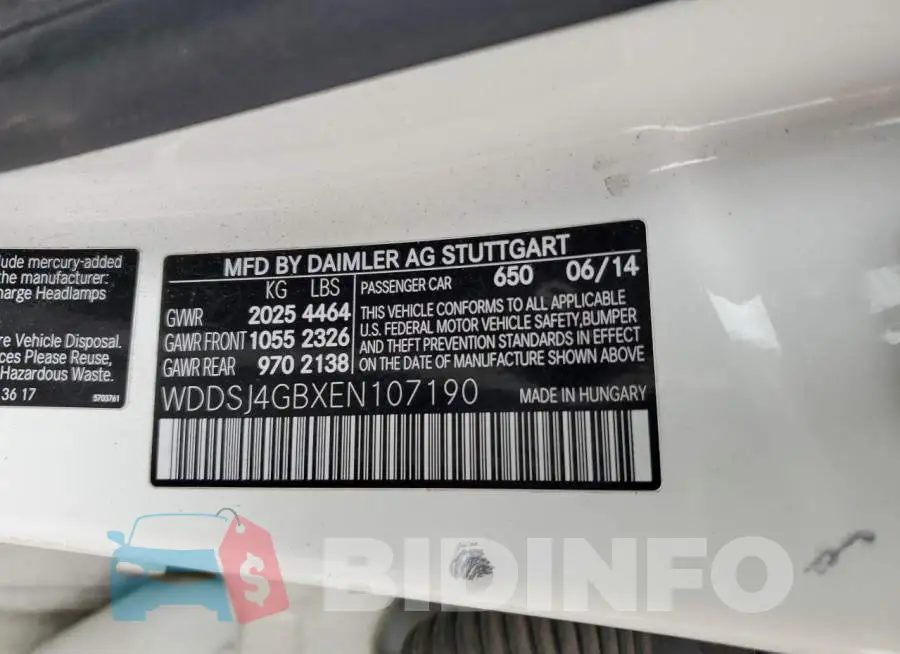 WDDSJ4GBXEN107190 Photo# 12