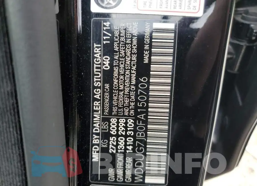 WDDUG7JB0FA150706 Photo# 12