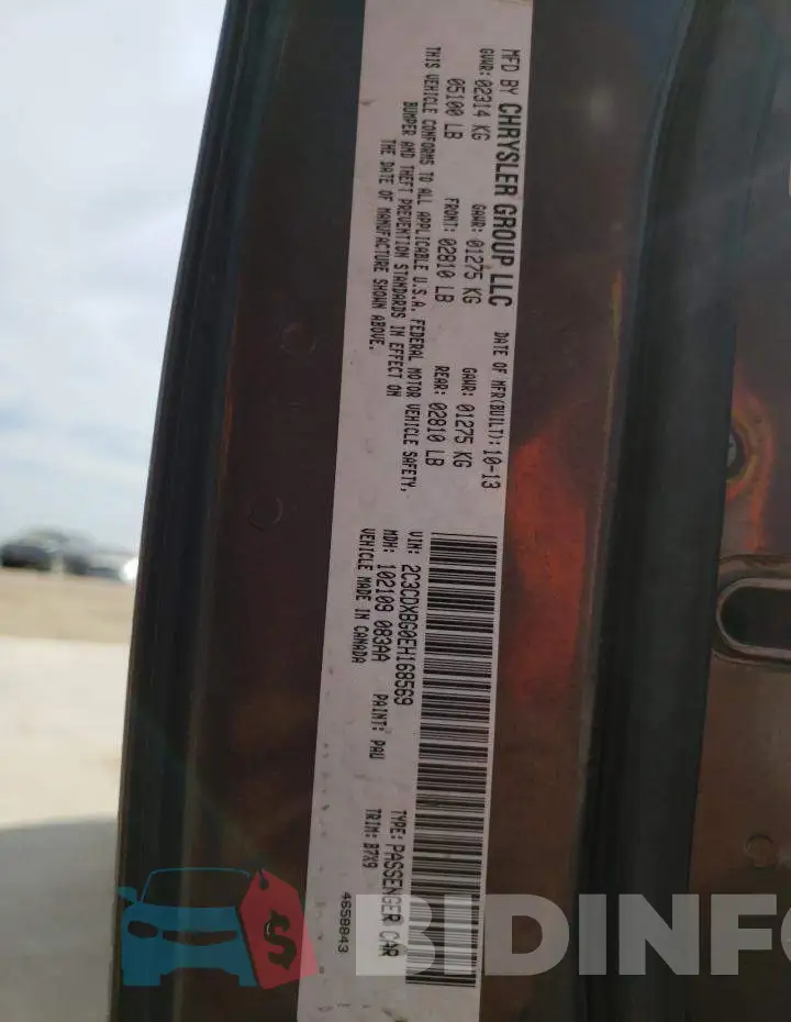 2C3CDXBG0EH168569 Photo# 12