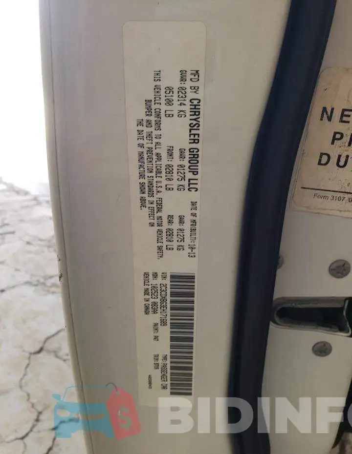 2C3CDXBG3EH171689 Photo# 12