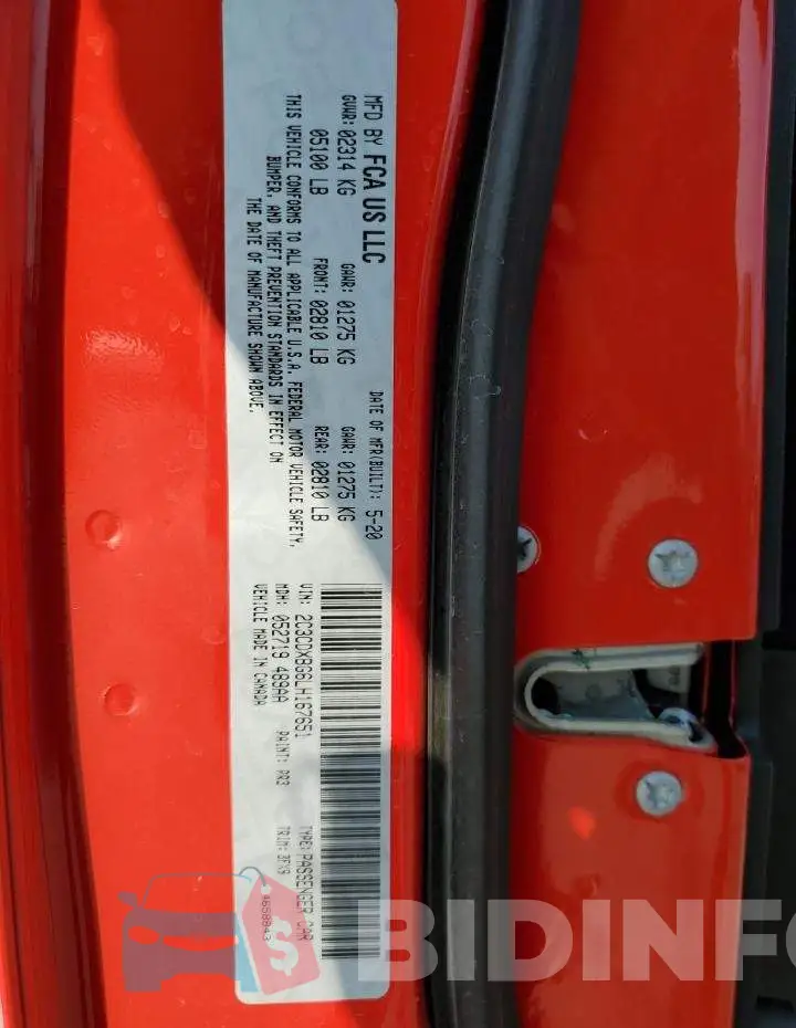 2C3CDXBG6LH167651 Photo# 12